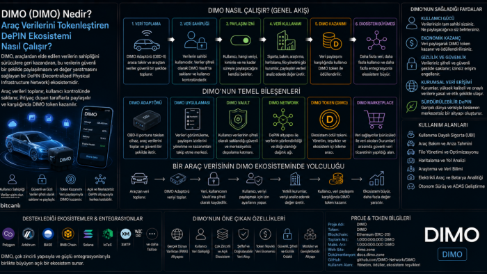 DIMO (DIMO) Nedir? Araç Verilerini Tokenleştiren DePIN Ekosistemi Nasıl Çalışır?